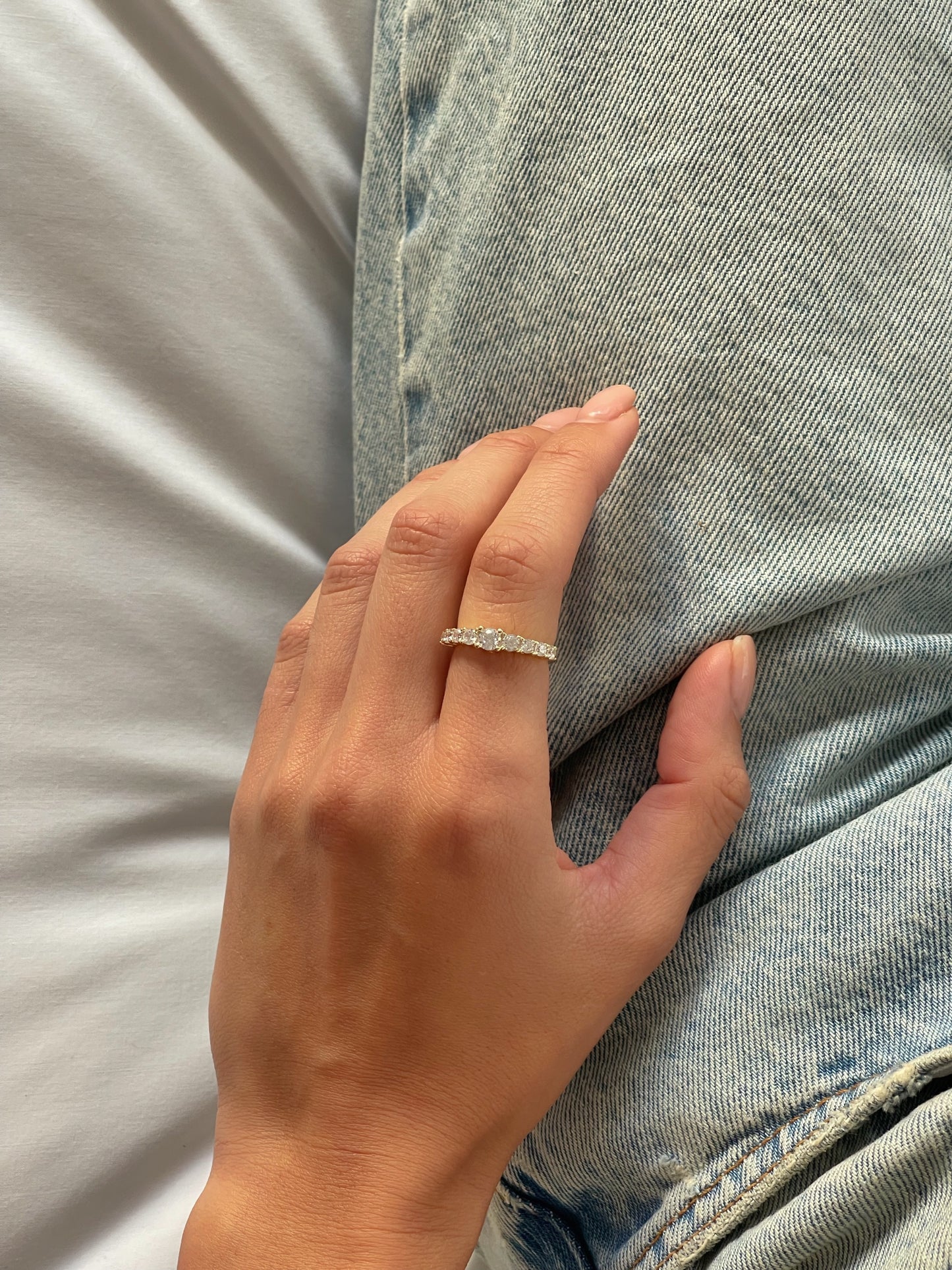 טבעת ליסה מכסף אמיתי 925