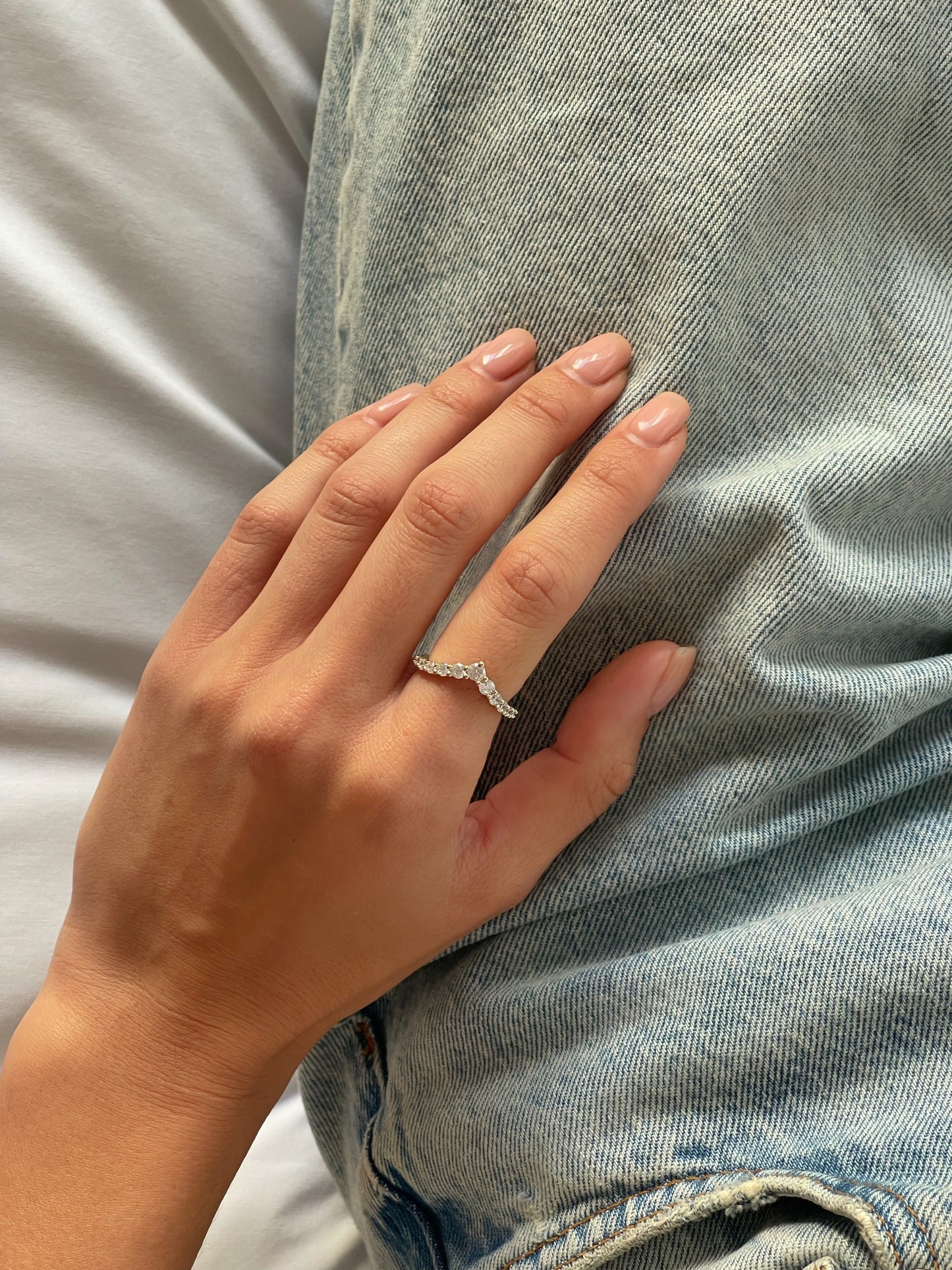 טבעת איב חץ מכסף אמיתי 925