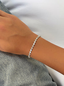 צמיד טניס ריבועים עדין