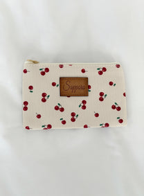 סט תיקי איפור קורדרוי דובדבנים