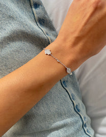 צמיד תליוני עין בשילוב חמסה