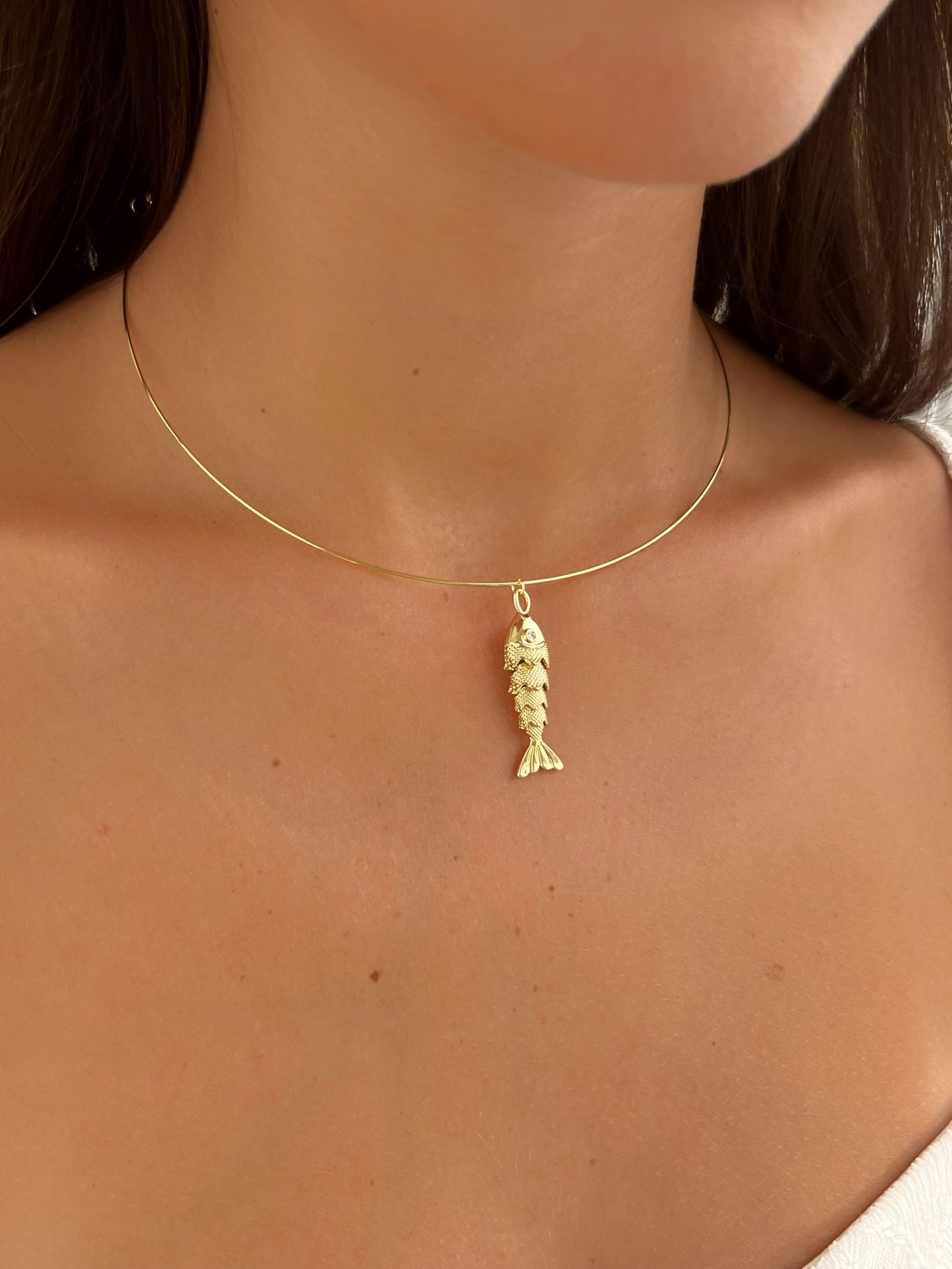 שרשרת קשיחה בשילוב דג