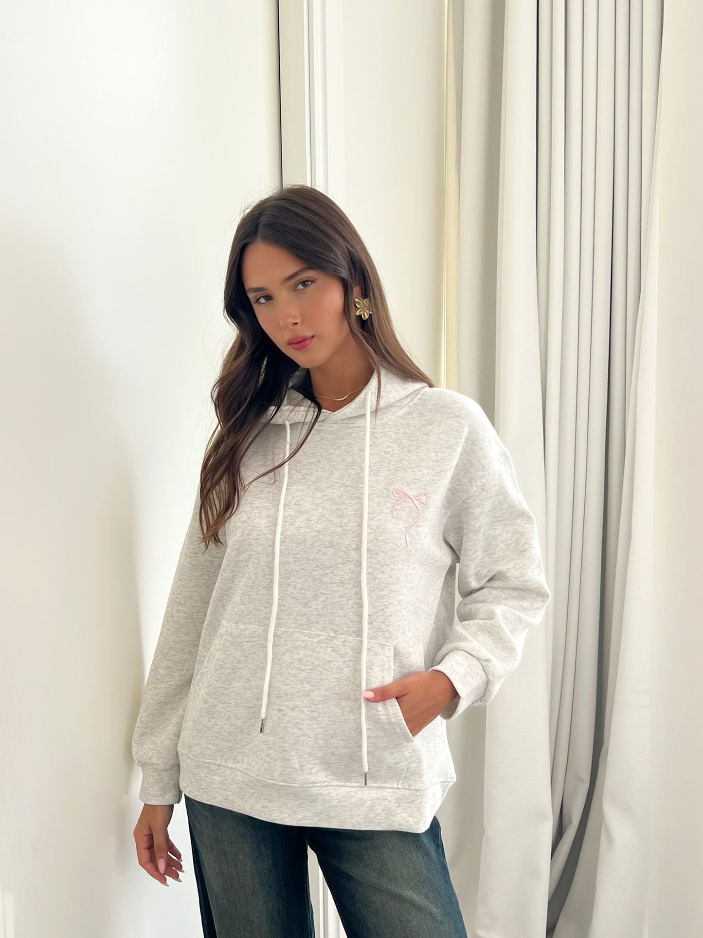 סווטשירט פפיון אפור