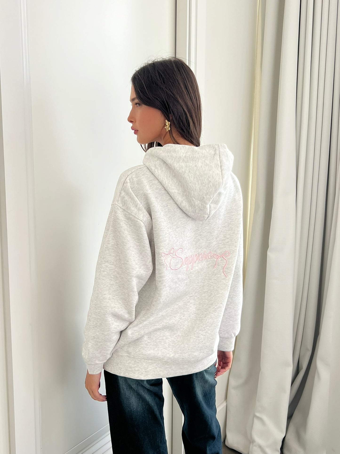 סווטשירט פפיון אפור