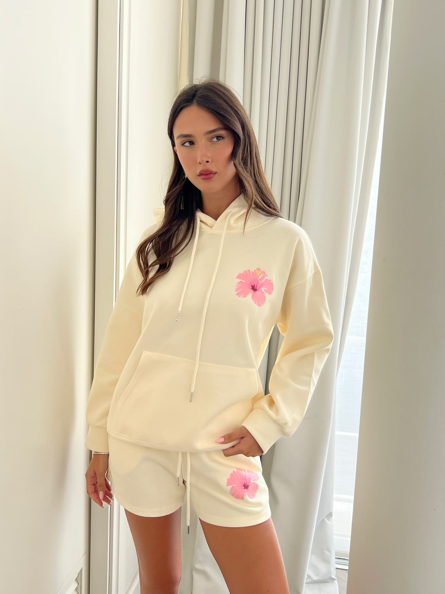 חליפת סווטשירט פרח בננה