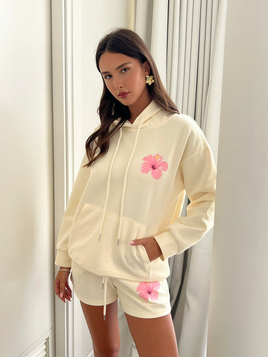 חליפת סווטשירט פרח בננה