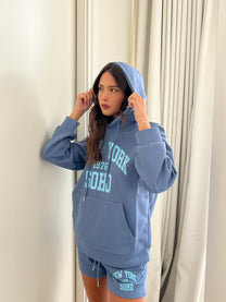 חליפת סווטשירט ניו יורק כחולה