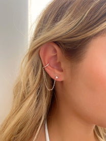 עגיל זירקון בשילוב הליקס ללא צורך בחור