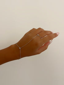 צמיד טבעת זירקוני מלבן