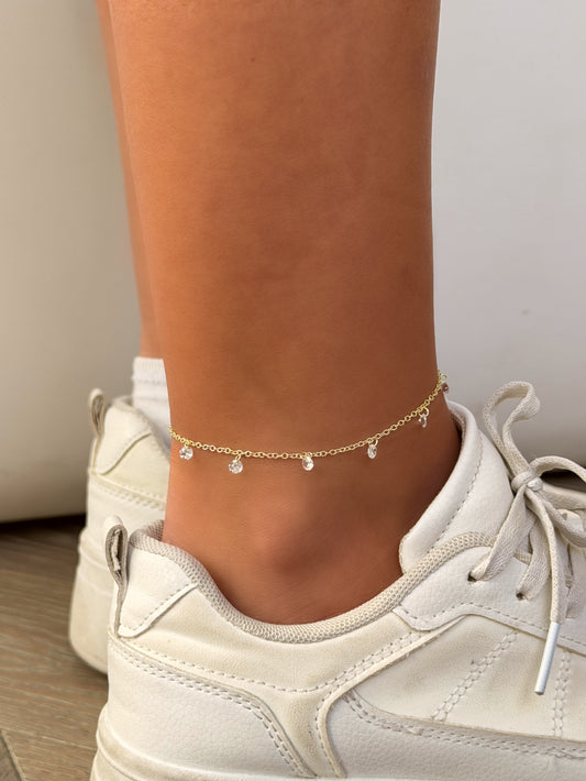 צמיד לרגל זירקונים נופלים יולי