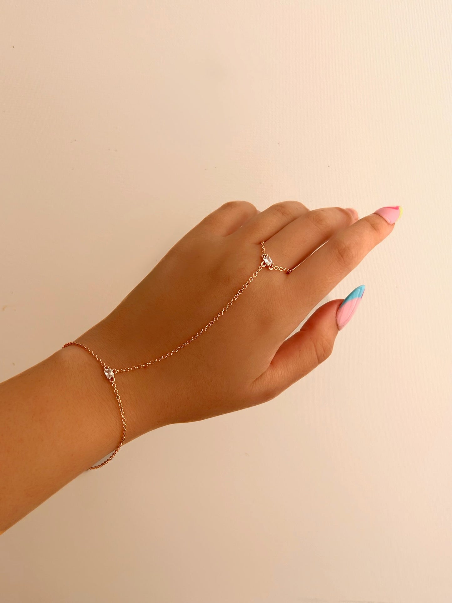 צמיד טבעת זירקוני מלבן