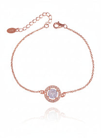 צמיד אבן מרכזית מכסף אמיתי 925