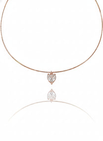 שרשרת קשיחה בשילוב זירקון לב