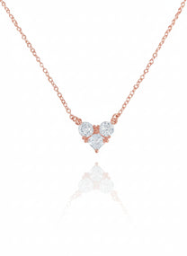 שרשרת זירקון לב ליאן מכסף אמיתי 925