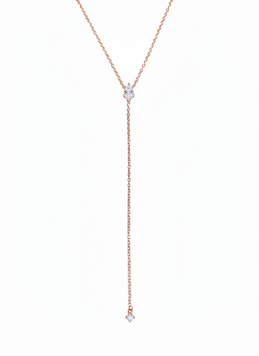 שרשרת זירקון טיפה נופלת