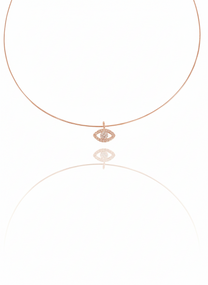 שרשרת קשיחה בשילוב תליון עין