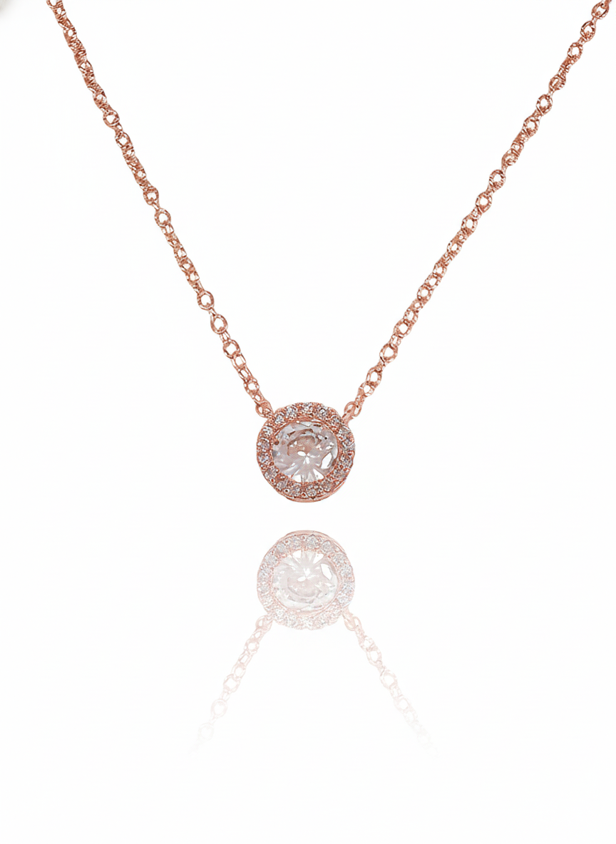 שרשרת אבן זירקון משובץ