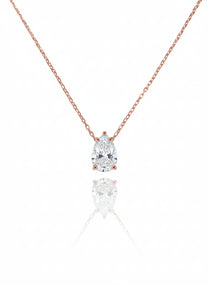 שרשרת זירקון טיפה מכסף אמיתי 925