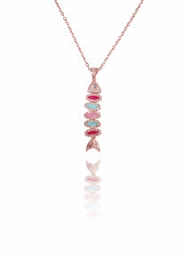 שרשרת דג מנצנץ צבעוני