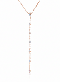 שרשרת טיפה נופלת בשילוב זירקונים