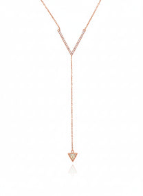 שרשרת וי נופלת מכסף אמיתי 925