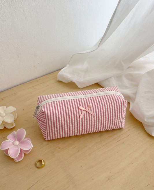 קלמר פסים ורוד