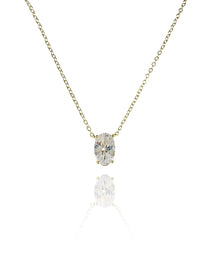 שרשרת זירקון אובל