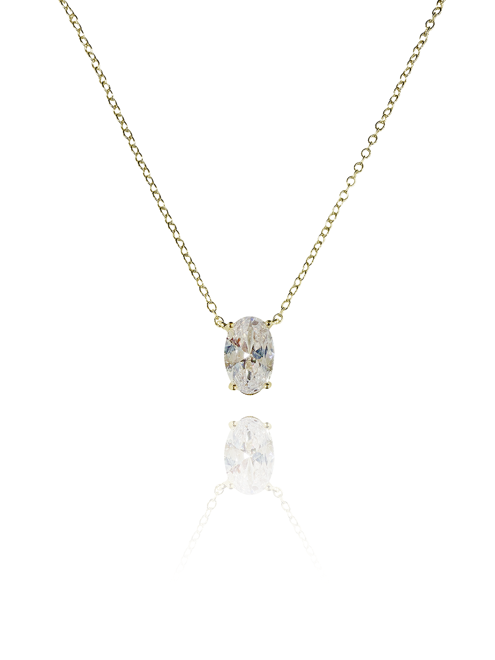 שרשרת זירקון אובל