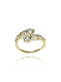 טבעת סנייק זירקונים