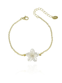 צמיד פלאוור זירקון מכסף אמיתי 925