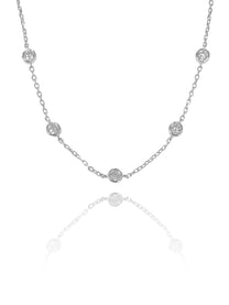 שרשרת זירקונים מכסף אמיתי 925