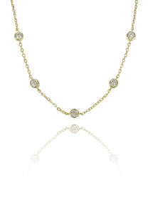 שרשרת זירקונים מכסף אמיתי 925