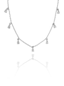 שרשרת תליוני טיפות מכסף אמיתי 925