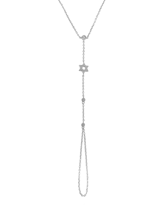 צמיד טבעת מגן דוד מכסף אמיתי 925