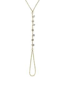 צמיד טבעת זירקונים נופלים מכסף אמיתי 925