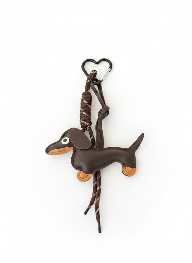 מחזיק לתיק כלב בצבע חום