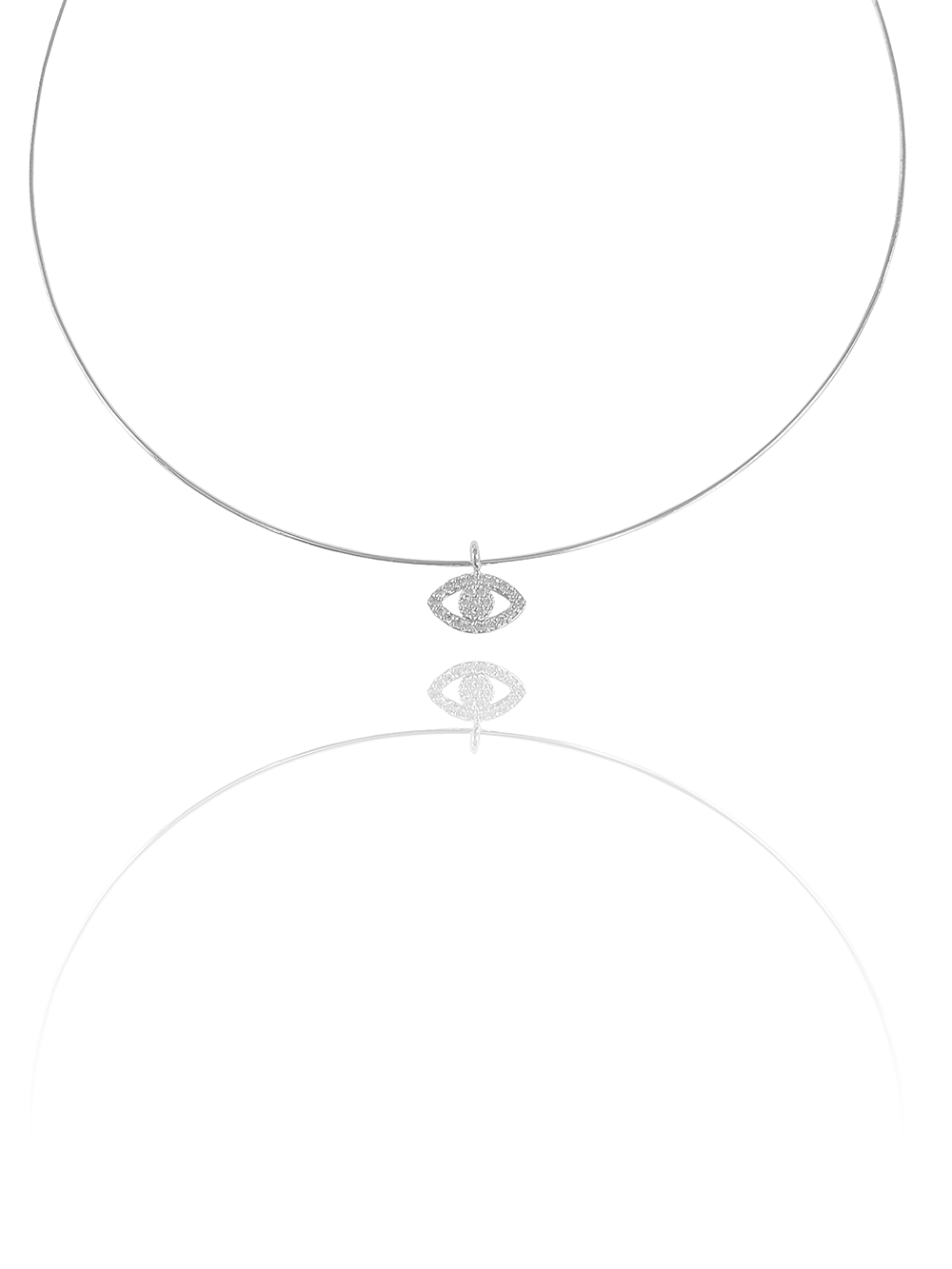 שרשרת קשיחה בשילוב תליון עין