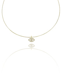 שרשרת קשיחה בשילוב תליון עין