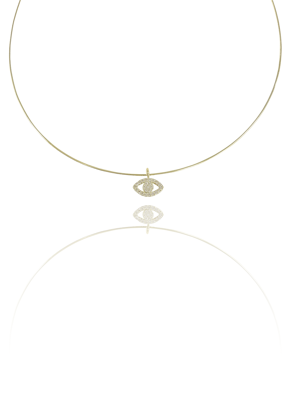 שרשרת קשיחה בשילוב תליון עין