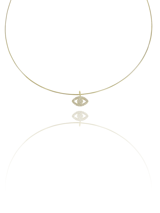 שרשרת קשיחה בשילוב תליון עין