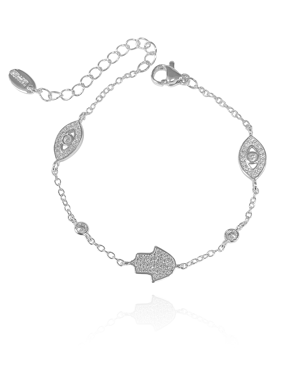 צמיד תליוני עין בשילוב חמסה