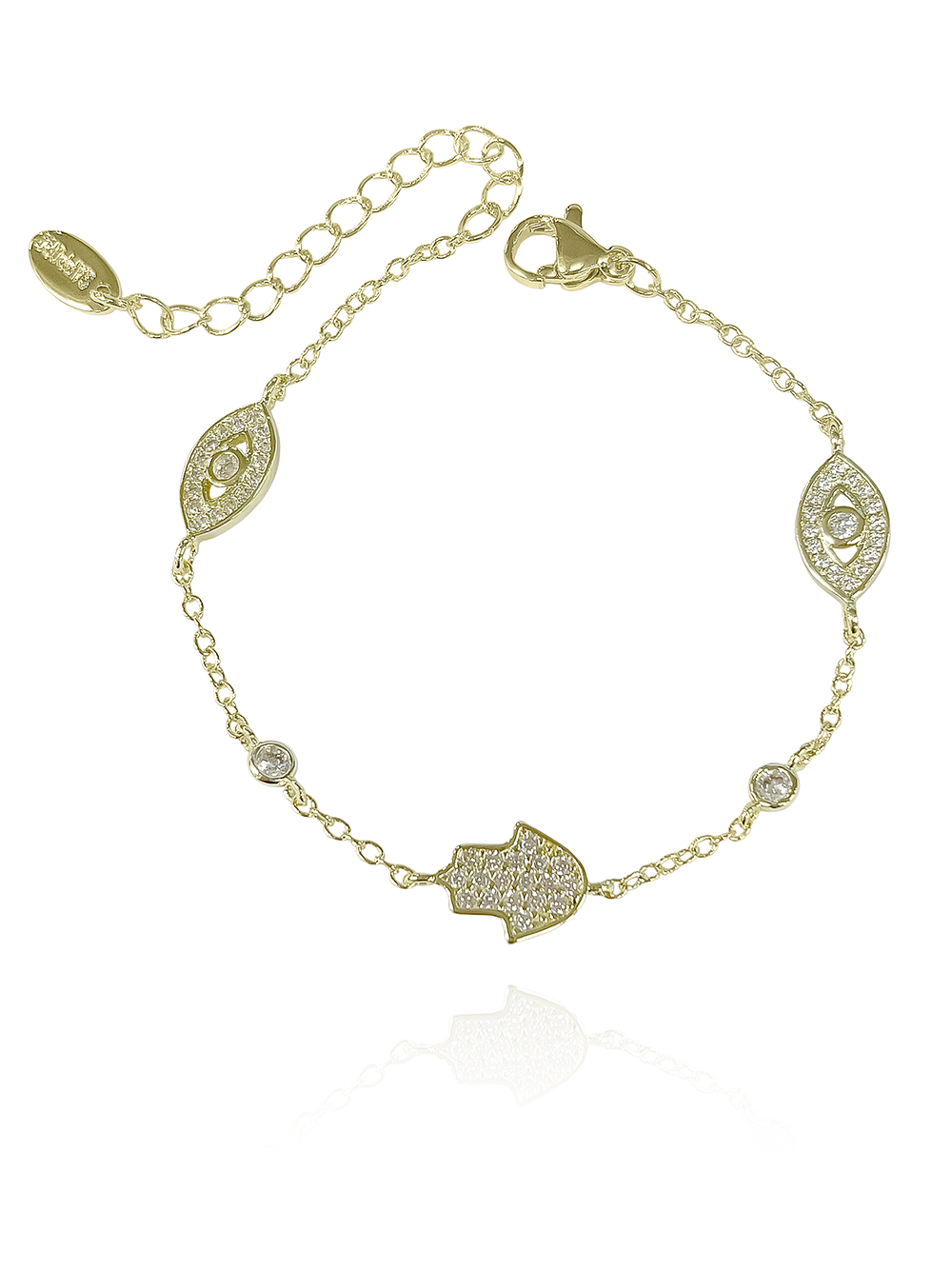 צמיד תליוני עין בשילוב חמסה