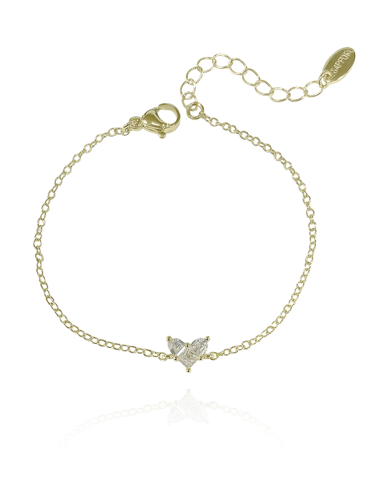 צמיד זירקון לב ליאן עדין