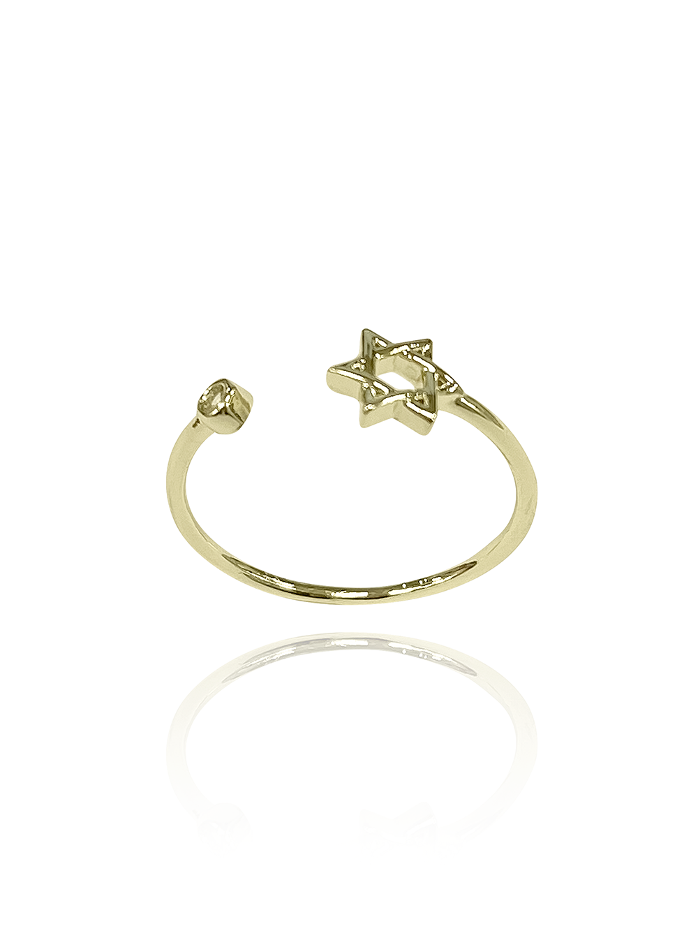 טבעת מגן דוד זירקון