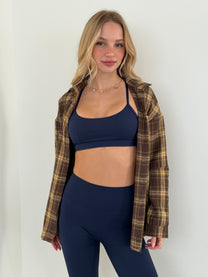 מכופתרת נוי חום