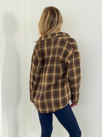 מכופתרת נוי חום