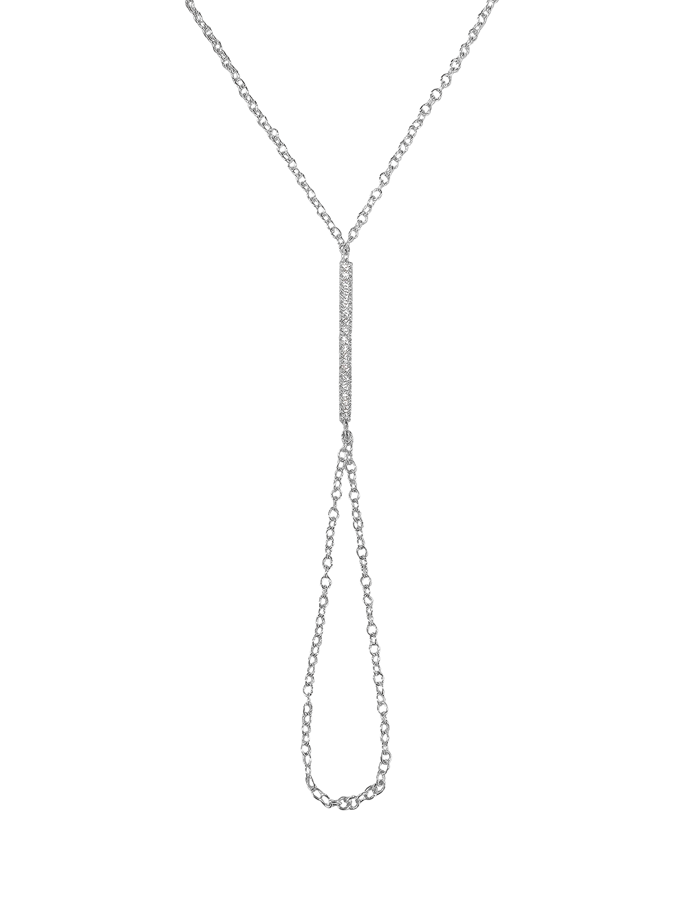 צמיד טבעת פס משובץ