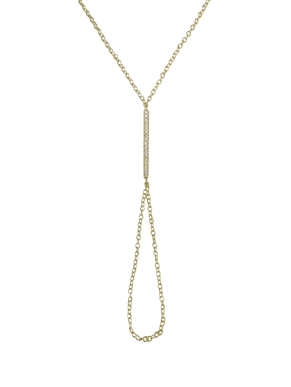 צמיד טבעת פס משובץ