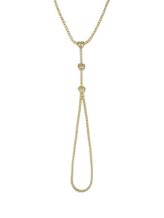 צמיד טבעת טניס לבבות