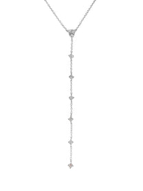 שרשרת טיפה נופלת בשילוב זירקונים